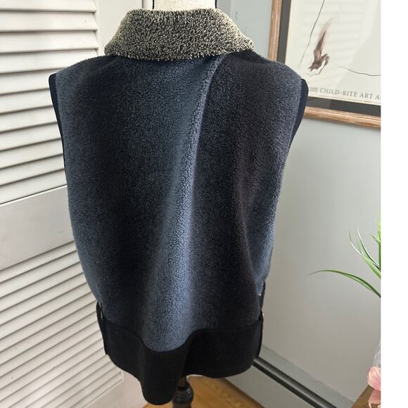 Vintage KD SPRING Womens Vest Large Gray Fleece Full Zip Lagenlook Artsy Boho - Picture 6 of 11